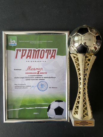 III место в соревнованиях "Кубок мэра Усольского района по мини-футболу" среди мужских команд